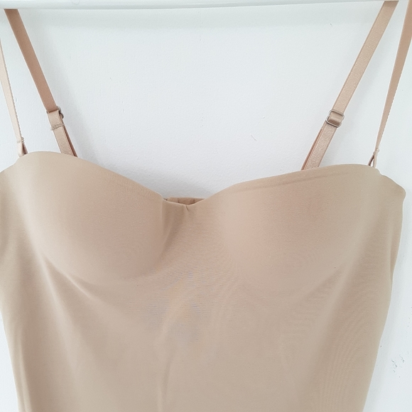 VICTORIAS SECRET BUSTIER BODY SHAPER UNDERWIRE NUDE BRA LINGERIE Size 36B - Picture 6 of 10